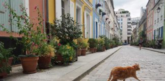 Rue Cremieux is one of the prettiest streets in Paris, thanks to its pastel-colored townhouses and cobblestones.