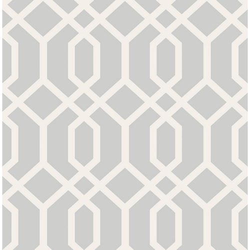 Brewster Trellis Gray Montauk wallpaper from Home Depot