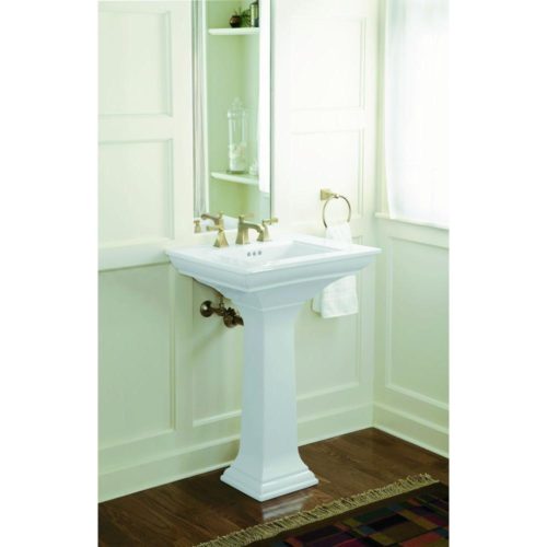 small bathroom decorating ideas: Kohler Stately ceramic pedestal sink