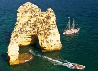 Lagos, Portugal has beautiful cliffs and beaches
