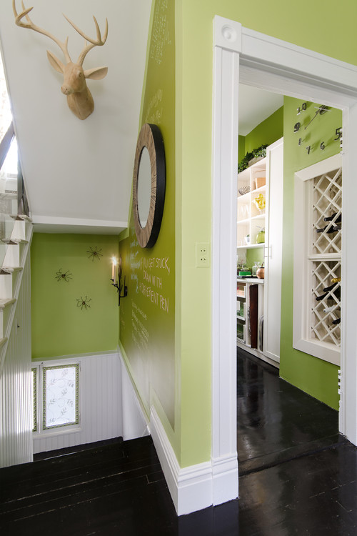 Happy paint colors on these walls by Kathy Corbet Interiors