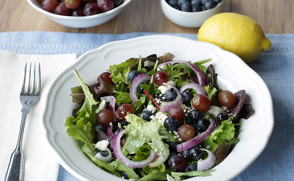 Blueberry Salad with Feta Cheese, Grapes and Red Onions - Travis Neighbor Ward