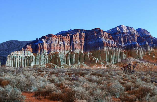 Winter camping in Red Rock Canyon is beautiful.