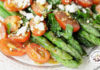 Asparagus side dish with feta and tomatoes 1