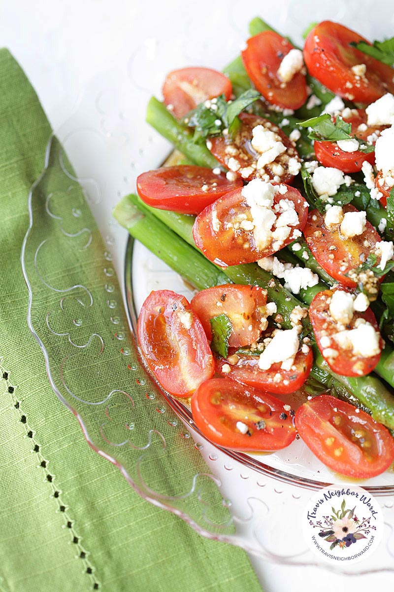Asparagus side dish with feta cheese and tomatoes-2 Asparagus side dish with feta cheese and tomatoes-2