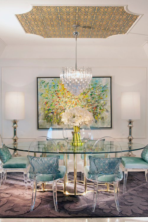 Dining table centerpieces by DKOR Interiors Inc.