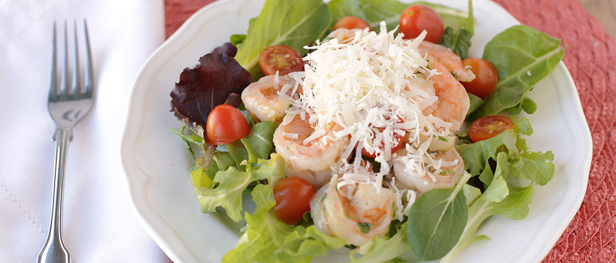 Shrimp Salad with Cherry Tomatoes and Parmesan - Travis Neighbor Ward