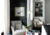 Black paint in living room by LDa Architecture
