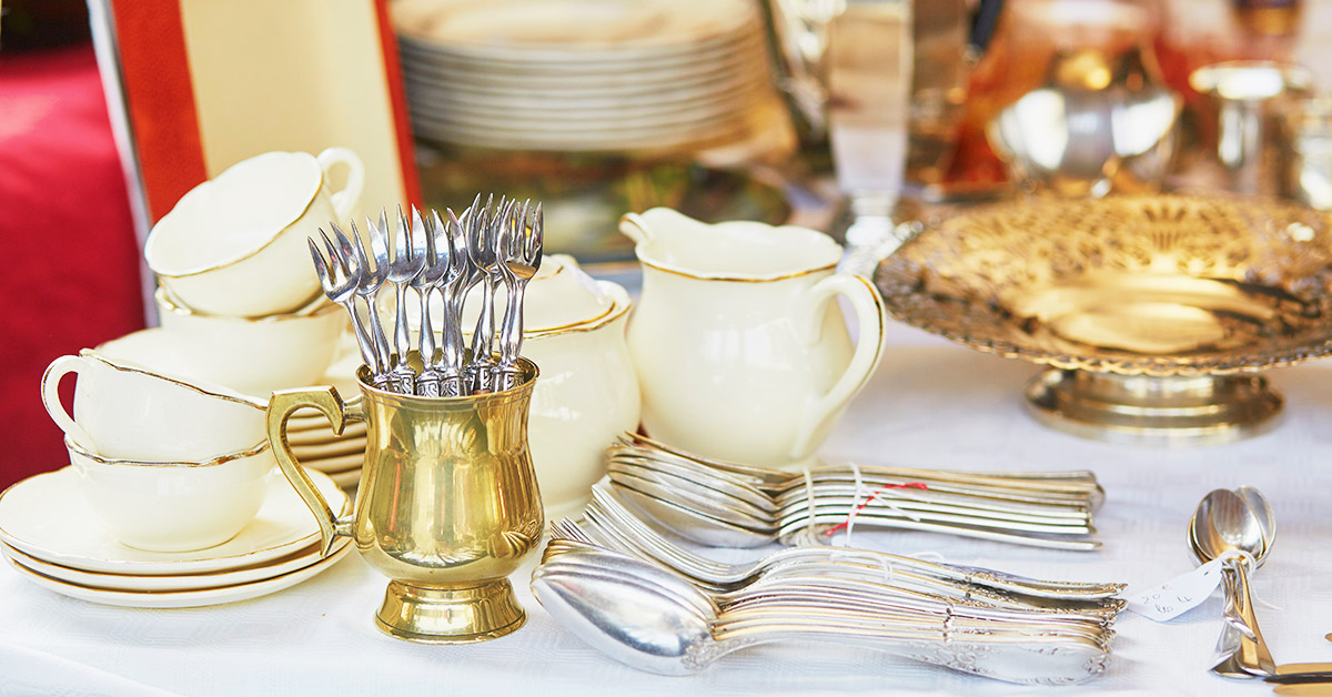 Wedding registries include silverware and china