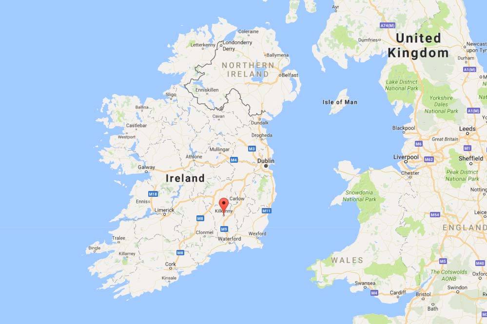 Map of Kilkenny, Ireland