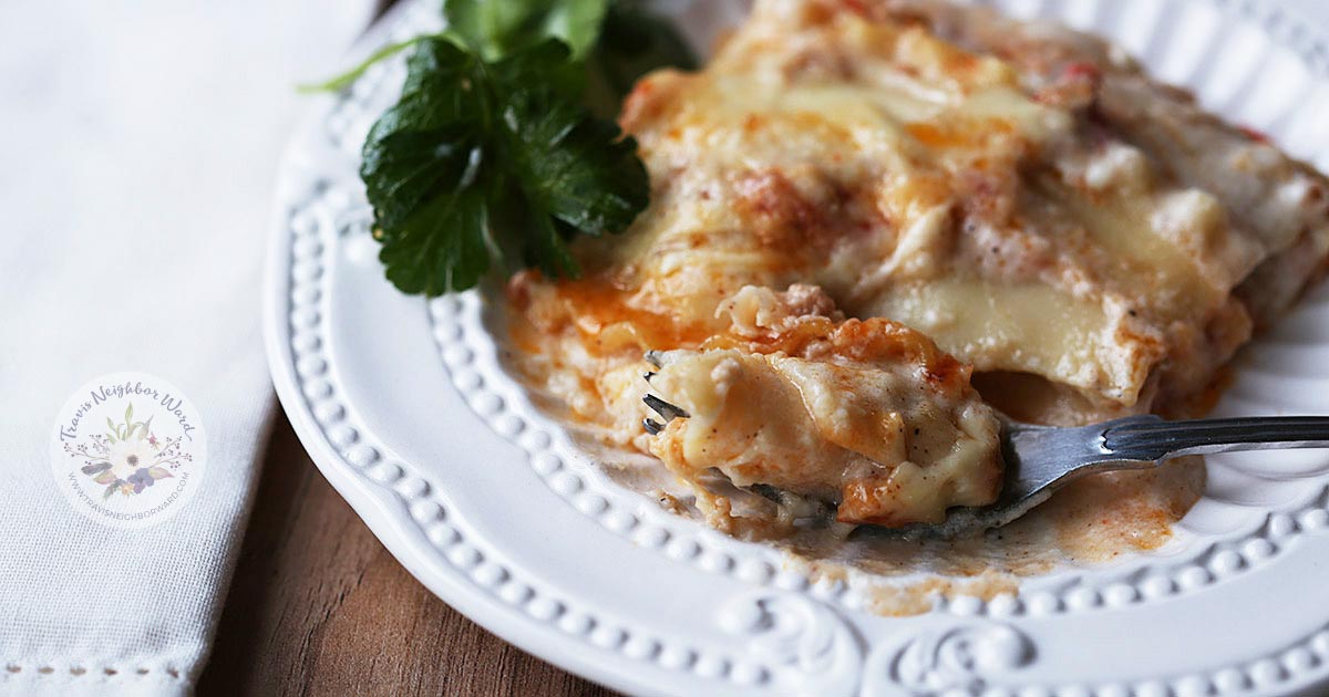 This traditional lasagna recipe is from Italy